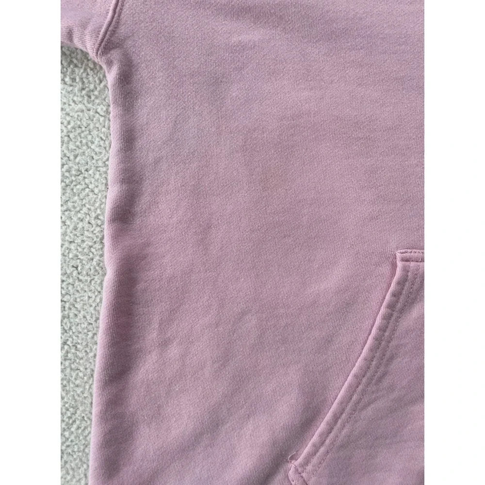 Juicy Couture Womens XL Hoodie Pink Silver Logo Graphic Pullover Sweatshirt